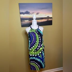 London Times Braided Halter Neckline Dress  - 4 NWT